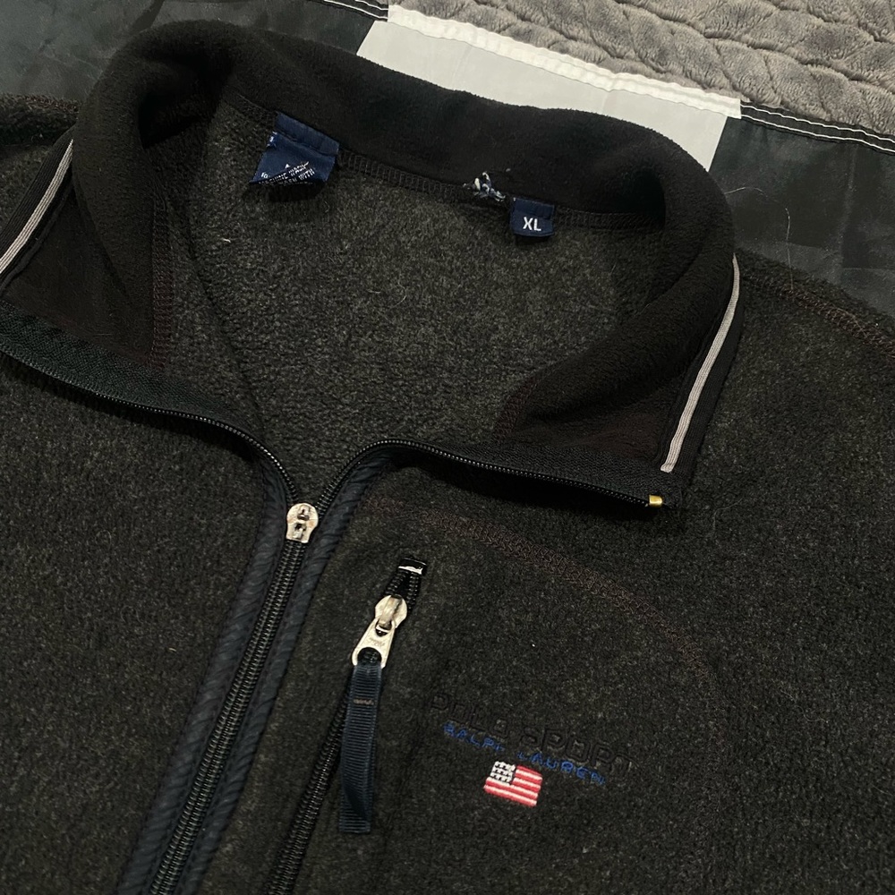 Men's Vjntage Polo Sport by Ralph Lauren Grey Fleece Jacket